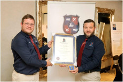 BRONZE AWARD
presented to Mr. Jaco Pieterse SAIRAC President by Johannesburg Chairman Mr. Gregory Grobbelaar